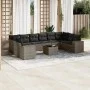 11-piece garden sofa set and gray synthetic rattan cushions by , Garden sets - Ref: Foro24-3223079, Price: 668,96 €, Discount: %