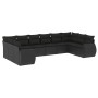 Set de sofás de jardín 10 pzas cojines ratán sintético negro de , Conjuntos de jardín - Ref: Foro24-3254202, Precio: 636,79 €...