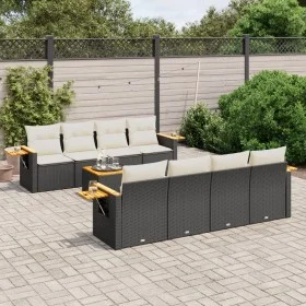 8-piece garden sofa set and black synthetic rattan cushions by , Garden sets - Ref: Foro24-3226658, Price: 550,42 €, Discount: %