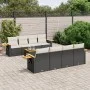 8-teiliges Gartensofa-Set und schwarze synthetische Rattankissen von , Gartensets - Ref: Foro24-3226658, Preis: 550,26 €, Rab...