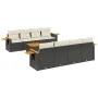 8-piece garden sofa set and black synthetic rattan cushions by , Garden sets - Ref: Foro24-3226658, Price: 550,42 €, Discount: %