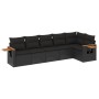 6-piece garden sofa set and black synthetic rattan cushions by , Garden sets - Ref: Foro24-3226825, Price: 410,32 €, Discount: %