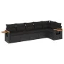 6-teiliges Gartensofa-Set und schwarze synthetische Rattankissen von , Gartensets - Ref: Foro24-3226825, Preis: 428,98 €, Rab...