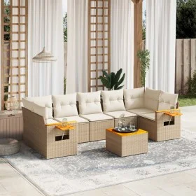 Garden sofa set with beige cushions 8 pcs PE rattan by , Garden sets - Ref: Foro24-3226653, Price: 599,91 €, Discount: %