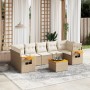 Garden sofa set with beige cushions 8 pcs PE rattan by , Garden sets - Ref: Foro24-3226653, Price: 576,02 €, Discount: %