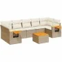 Juego de sofás de jardín con cojines beige 8 pzas ratán PE de , Conjuntos de jardín - Ref: Foro24-3226653, Precio: 599,91 €, ...