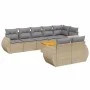 9-teiliges Gartensofa-Set mit beigen synthetischen Rattankissen von , Gartensets - Ref: Foro24-3225093, Preis: 635,02 €, Raba...