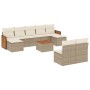 Juego de sofás jardín con cojines beige 10 pzas ratán sintético de , Conjuntos de jardín - Ref: Foro24-3228060, Precio: 534,2...