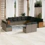 Gartensofa-Set mit Kissen, 13-teilig, graues synthetisches Rattan von , Gartensets - Ref: Foro24-3228167, Preis: 796,33 €, Ra...