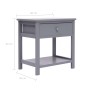 Gray Paulownia wood bedside table 40x29x42 cm by vidaXL, Nightstands - Ref: Foro24-284050, Price: 39,24 €, Discount: %