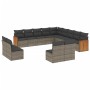 Gartensofa-Set mit Kissen, 13-teilig, graues synthetisches Rattan von , Gartensets - Ref: Foro24-3228167, Preis: 782,02 €, Ra...
