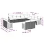 Garden sofa set with cushions 13 pieces gray synthetic rattan by , Garden sets - Ref: Foro24-3228209, Price: 895,59 €, Discou...