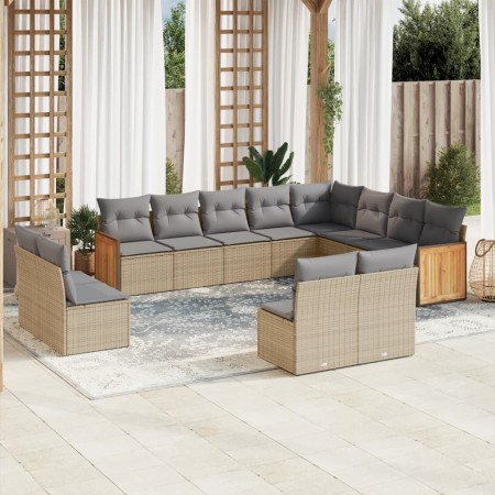 12-piece garden sofa set and brown synthetic rattan cushions by , Garden sets - Ref: Foro24-3228152, Price: 674,60 €, Discoun...