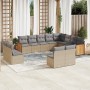 12-piece garden sofa set and brown synthetic rattan cushions by , Garden sets - Ref: Foro24-3228152, Price: 674,60 €, Discoun...