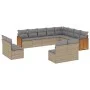 Set de sofás de jardín 12 pzas y cojines ratán sintético marrón de , Conjuntos de jardín - Ref: Foro24-3228152, Precio: 734,8...