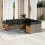 Set de sofás de jardín 8 pzas y cojines ratán sintético gris de , Conjuntos de jardín - Ref: Foro24-3228237, Precio: 492,89 €...