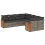Set de sofás de jardín 8 pzas y cojines ratán sintético gris de , Conjuntos de jardín - Ref: Foro24-3228237, Precio: 492,89 €...