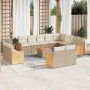 Garden sofa set with cushions 13 pieces beige synthetic rattan by , Garden sets - Ref: Foro24-3228200, Price: 855,52 €, Disco...