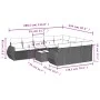 11-piece garden sofa set and gray synthetic rattan cushions by , Garden sets - Ref: Foro24-3254237, Price: 723,27 €, Discount: %