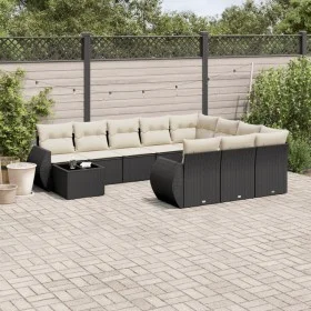 11-piece garden sofa set and black synthetic rattan cushions by , Garden sets - Ref: Foro24-3254263, Price: 710,57 €, Discoun...