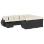 11-teiliges Gartensofa-Set und schwarze synthetische Rattankissen von , Gartensets - Ref: Foro24-3254263, Preis: 708,33 €, Ra...