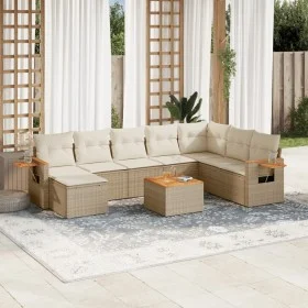 9-piece garden sofa set with beige synthetic rattan cushions by , Garden sets - Ref: Foro24-3227094, Price: 630,24 €, Discoun...
