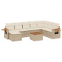 9-piece garden sofa set with beige synthetic rattan cushions by , Garden sets - Ref: Foro24-3227094, Price: 595,16 €, Discoun...