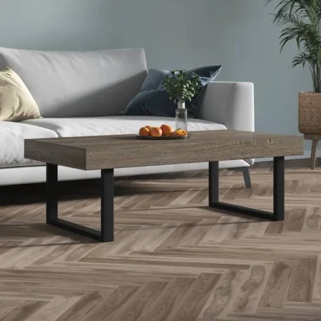 MDF and gray and black iron coffee table 120x60x40 cm by vidaXL, Coffee table - Ref: Foro24-286104, Price: 122,72 €, Discount: %