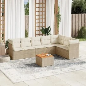 Garden sofa set with beige cushions 8 pcs PE rattan by , Garden sets - Ref: Foro24-3223678, Price: 531,29 €, Discount: %