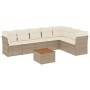 Gartensofa-Set mit beigen Kissen 8 Stück PE-Rattan von , Gartensets - Ref: Foro24-3223678, Preis: 509,81 €, Rabatt: %