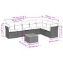 Gartensofa-Set mit beigen Kissen 8 Stück PE-Rattan von , Gartensets - Ref: Foro24-3223678, Preis: 509,81 €, Rabatt: %