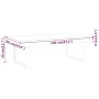 Couchtisch aus MDF und grauem und schwarzem Eisen, 120 x 60 x 40 cm von vidaXL, Couchtisch - Ref: Foro24-286104, Preis: 122,7...