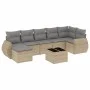 Garden sofa set with beige cushions 8 pcs PE rattan by , Modular outdoor sofas - Ref: Foro24-3221688, Price: 514,79 €, Discou...