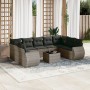 10-piece garden sofa set with gray synthetic rattan cushions by , Modular outdoor sofas - Ref: Foro24-3221809, Price: 604,77 ...