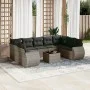 10-piece garden sofa set with gray synthetic rattan cushions by , Modular outdoor sofas - Ref: Foro24-3221809, Price: 612,45 ...