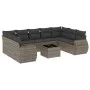 10-piece garden sofa set with gray synthetic rattan cushions by , Modular outdoor sofas - Ref: Foro24-3221809, Price: 612,45 ...