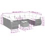 10-piece garden sofa set with gray synthetic rattan cushions by , Modular outdoor sofas - Ref: Foro24-3221809, Price: 604,77 ...