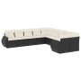 Garden sofa set 10 pieces with black synthetic rattan cushions by , Modular outdoor sofas - Ref: Foro24-3221905, Price: 569,3...