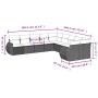 Garden sofa set 10 pieces with black synthetic rattan cushions by , Modular outdoor sofas - Ref: Foro24-3221905, Price: 569,3...