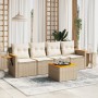 Garden sofa set with cushions 5 pieces beige synthetic rattan by , Garden sets - Ref: Foro24-3226618, Price: 354,59 €, Discou...