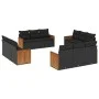 Garden sofa set 12 pieces with black synthetic rattan cushions by , Garden sets - Ref: Foro24-3227511, Price: 869,95 €, Disco...