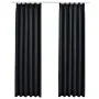 Blackout curtains with hooks 2 pieces black 140x245 cm by vidaXL, Curtains and curtains - Ref: Foro24-134416, Price: 36,20 €,...