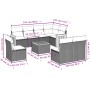 9-teiliges Gartenmöbel-Set und graue synthetische Rattankissen von , Gartensets - Ref: Foro24-3227733, Preis: 513,27 €, Rabat...