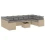 11-piece garden sofa set with beige synthetic rattan cushions by , Modular outdoor sofas - Ref: Foro24-3251816, Price: 697,01...