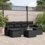 7-piece garden dining set and black synthetic rattan cushions by , Garden sets - Ref: Foro24-3252862, Price: 464,24 €, Discou...