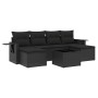Set de comedor de jardín 7 pzas y cojines ratán sintético negro de , Conjuntos de jardín - Ref: Foro24-3252862, Precio: 446,8...