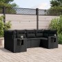 Set de sofás de jardín 6 piezas y cojines ratán sintético negro de , Conjuntos de jardín - Ref: Foro24-3252912, Precio: 461,9...