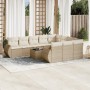 11-piece garden sofa set with beige synthetic rattan cushions by , Garden sets - Ref: Foro24-3254235, Price: 779,45 €, Discou...