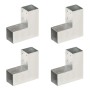 L-Pfostenverbinder, 4 Stück, verzinktes Metall, 71 x 71 mm von vidaXL, Zaunpfosten - Ref: Foro24-145454, Preis: 47,09 €, Raba...