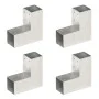 L post connectors 4 pcs galvanized metal 71x71 mm by vidaXL, fence posts - Ref: Foro24-145454, Price: 48,15 €, Discount: %